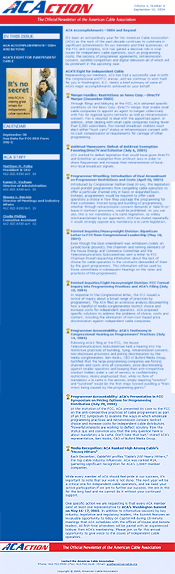 American Cable Association eNewsletter