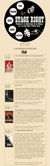 Stage Right  - Enewsletter of the Jones Theater